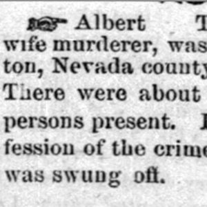 "Albert Trammell ..." newspaper clipping