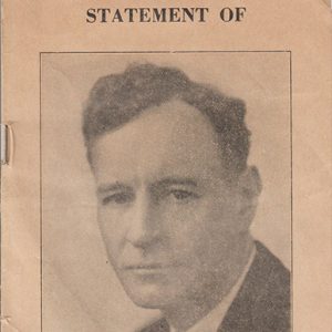 "Statement of David D. Terry" campaign brochure featuring white man in suit