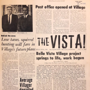 Front page of the Vista newspaper