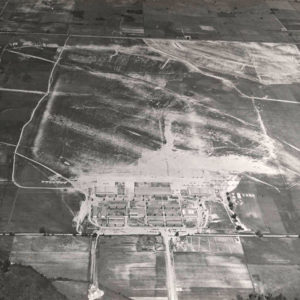 View of airport industrial complex from the air