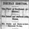 "Inhuman Edmunds" newspaper clipping