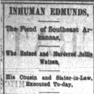 "Inhuman Edmunds" newspaper clipping