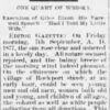 "One Quart of Whiskey" newspaper clipping