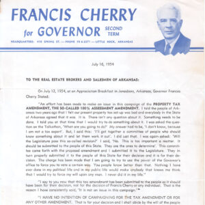 Campaign letter on official stationery