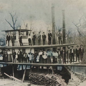 People standing on the decks of steamboat "Choctaw"