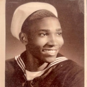 Afrian American man in naval uniform