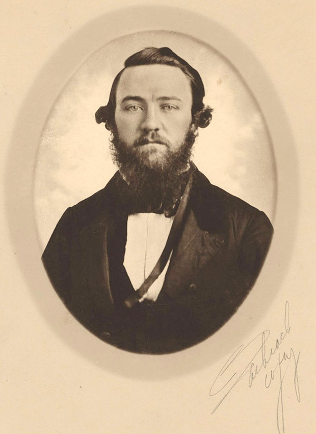 Formal portrait of man with beard and mustache