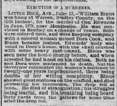 "Execution of a Murderer" newspaper clipping