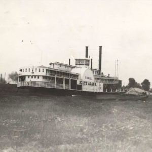 Steamboat "Kate Adams" on river with "U.S. Mail" painted on the side