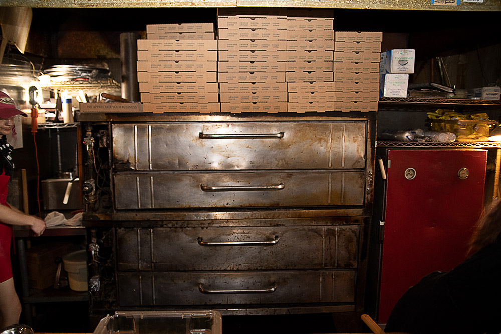 Large ovens with silver doors