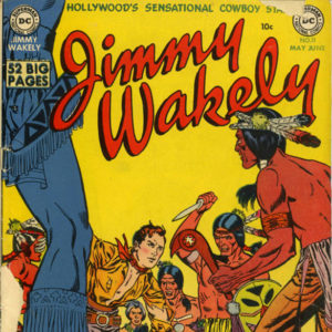Comic book cover featuring white men battling native americans
