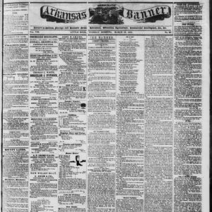 Newspaper front page "Arkansas Democratic Banner"