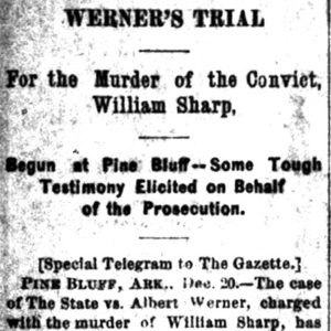 "Werner's Trial" newspaper clipping