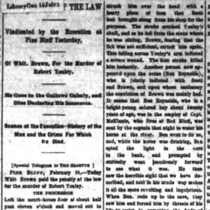 "vindicated by the execution" newspaper clipping