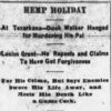 "Hemp Holiday" newspaper clipping