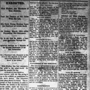 "Executed" newspaper clipping