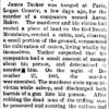 "James Tucker was hanged at Paris" newspaper clipping