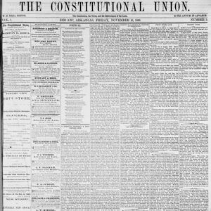 Newspaper front page "Constitutional Union"