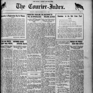 Newspaper front page "Courier-Index"