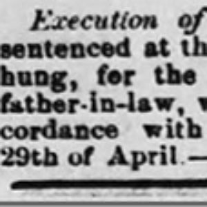 "Execution of Lewis" newspaper clipping