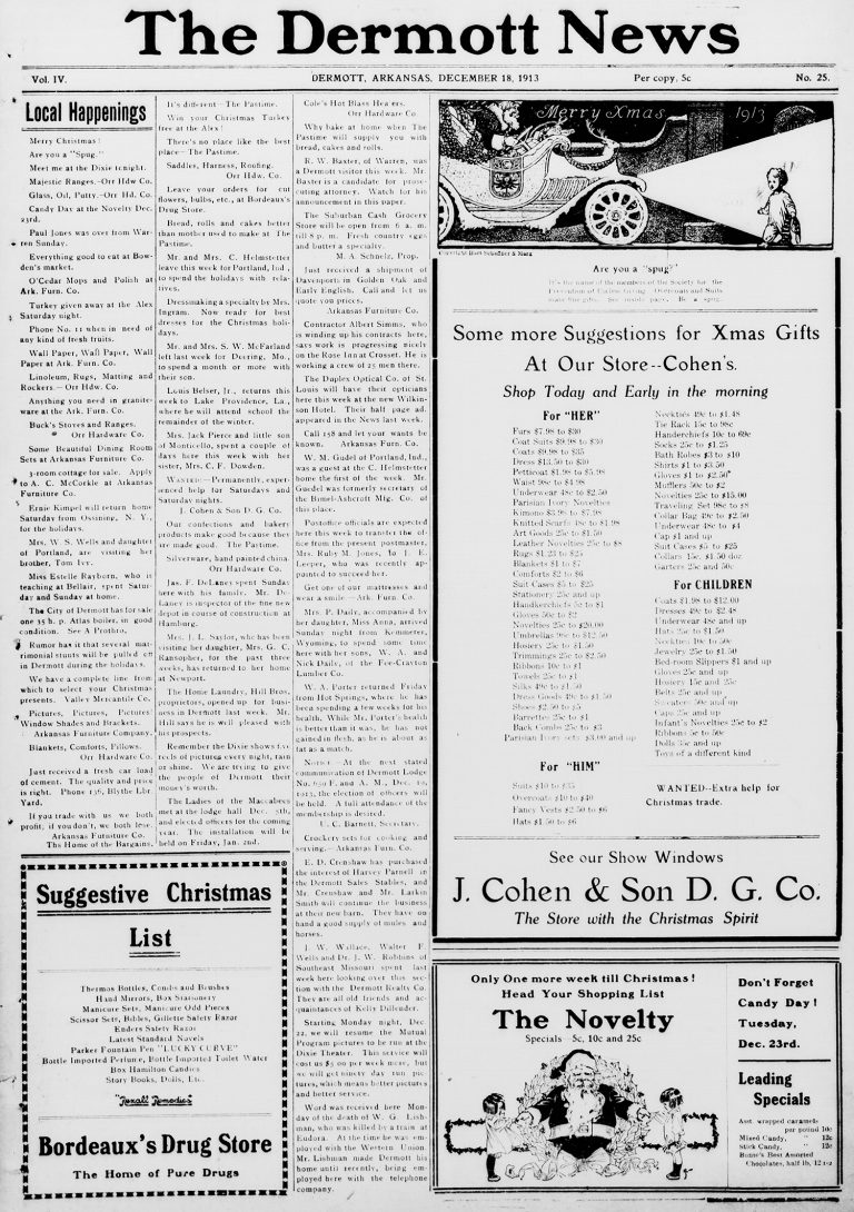 Dermott News Encyclopedia of Arkansas