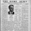 Newspaper front page "Home News"