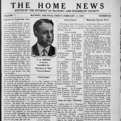 McCrory (Woodruff County) Encyclopedia of Arkansas