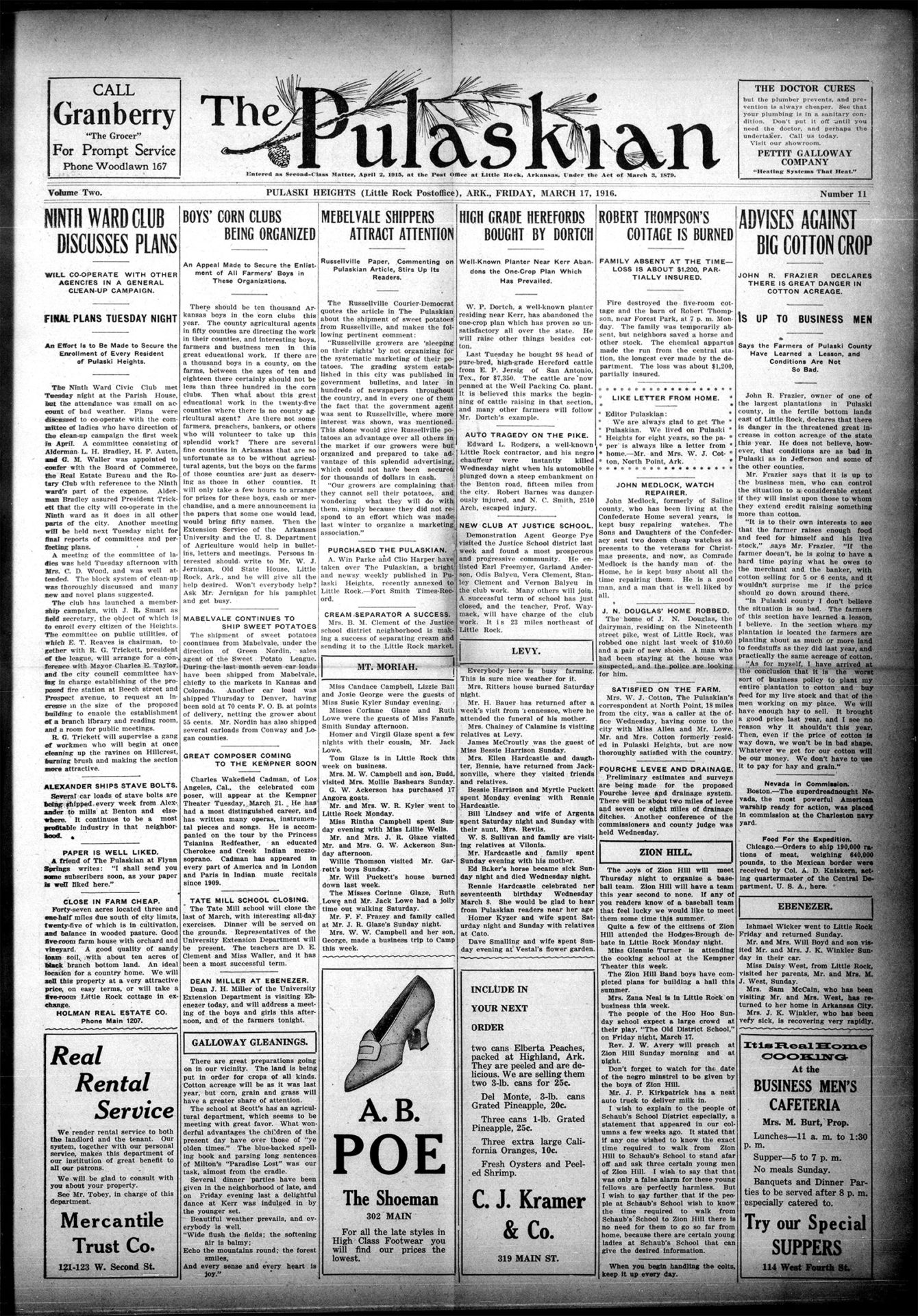Newspaper front page "Pulaskian"