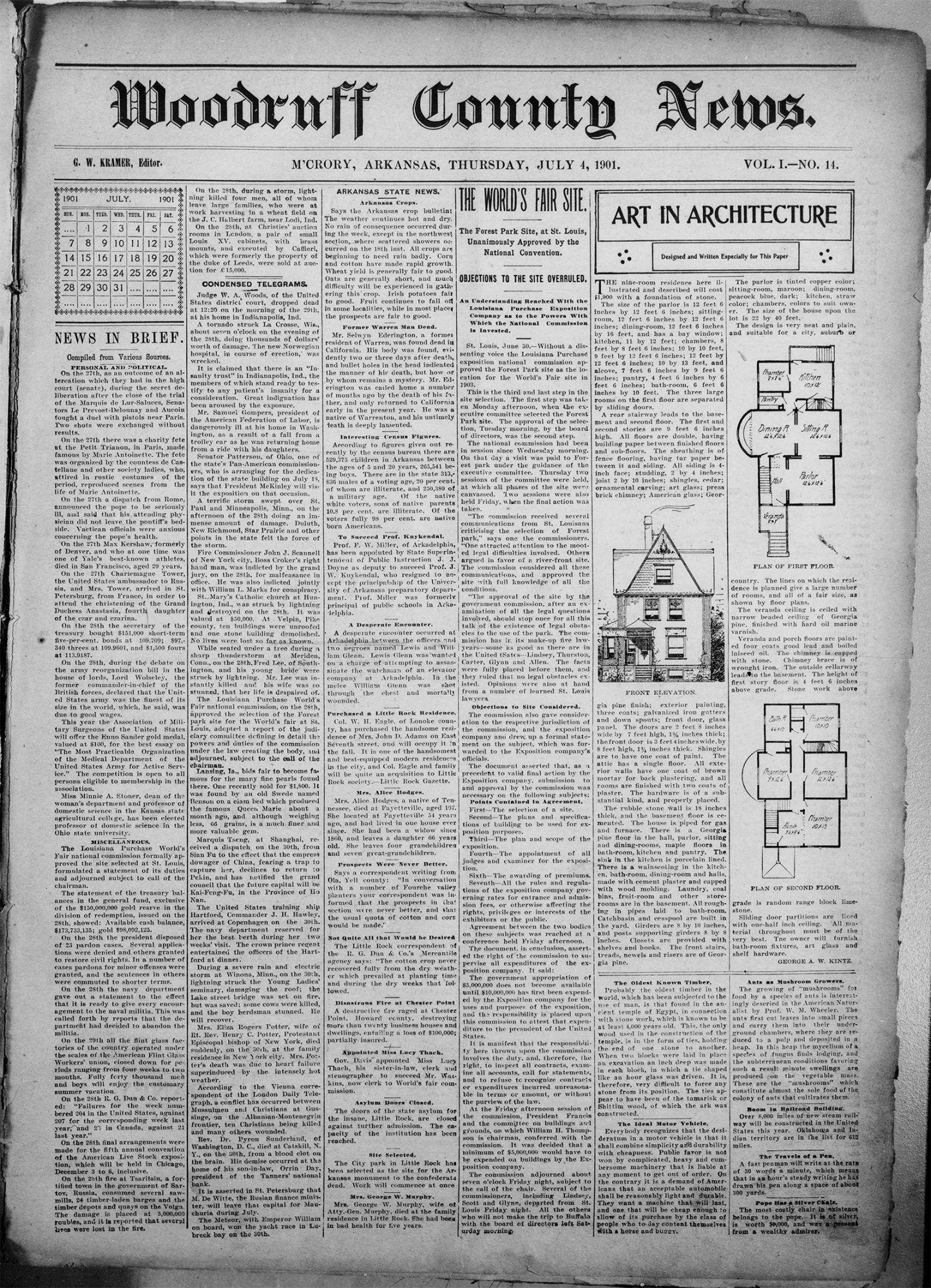 Woodruff County News Encyclopedia of Arkansas