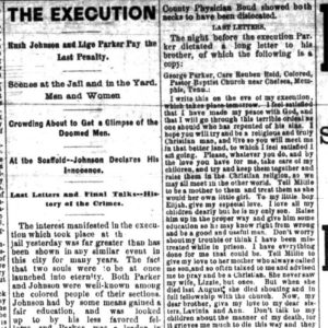 "The Execution" newspaper clipping