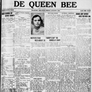 Newspaper front page "De Queen Bee"
