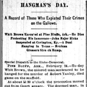 "Hangman's Day" newspaper clipping