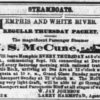 "Steamboat. Memphis and White River" newspaper clipping