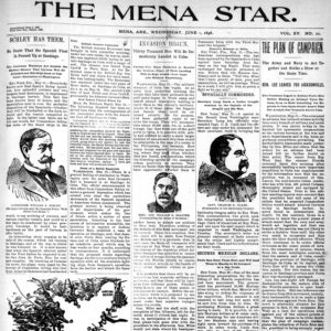 Newspaper front page "Mena Star"