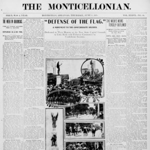 Newspaper front page "Monticellonian"
