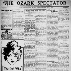 Newspaper front page "Ozark Spectator"