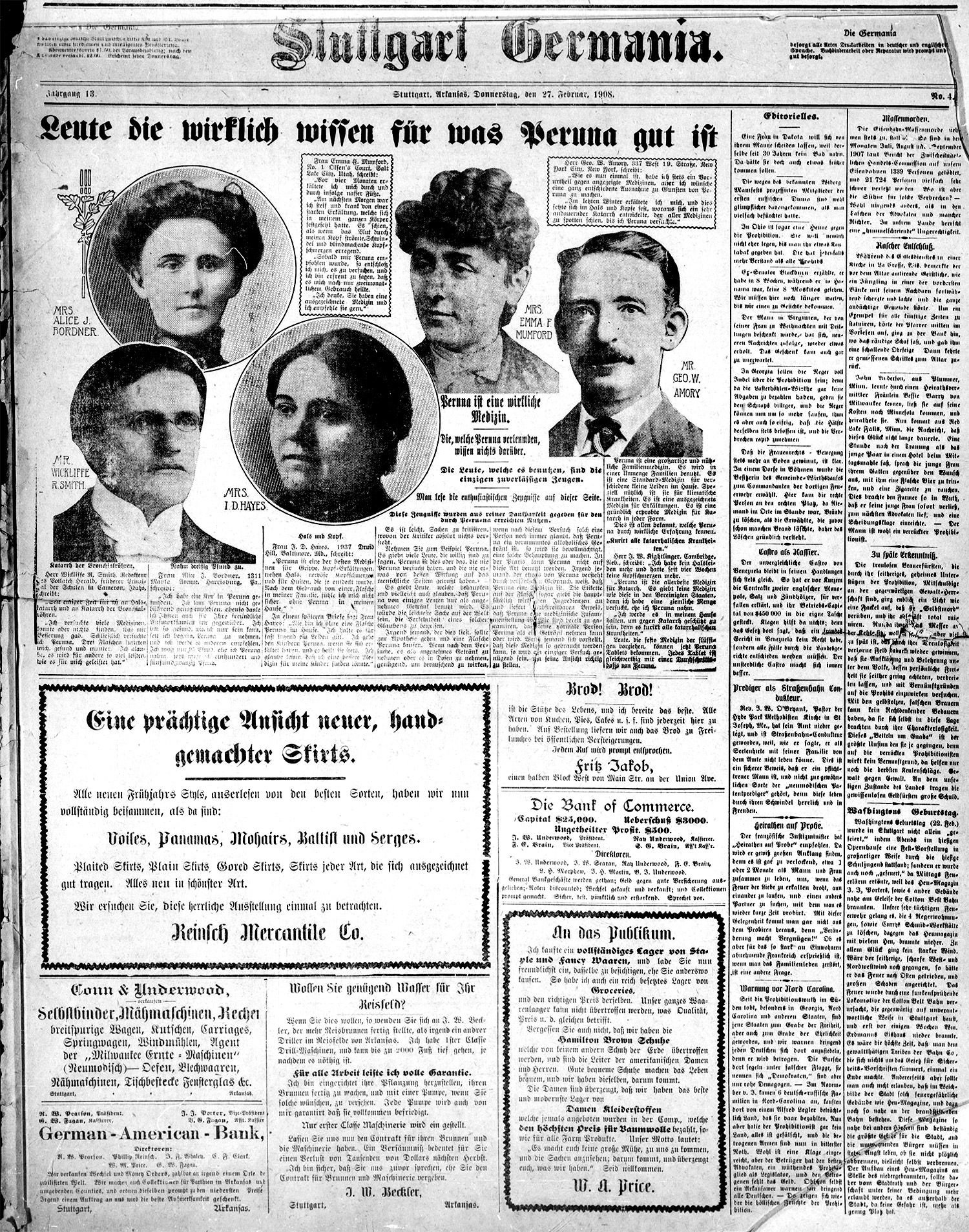 Newspaper front page "Stuttgart_Germania"