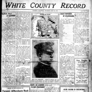 Newspaper front page "White County Record"