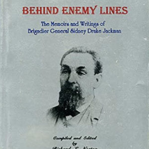 Book cover "Behind Enemy Lines" showing the face of a bearded man