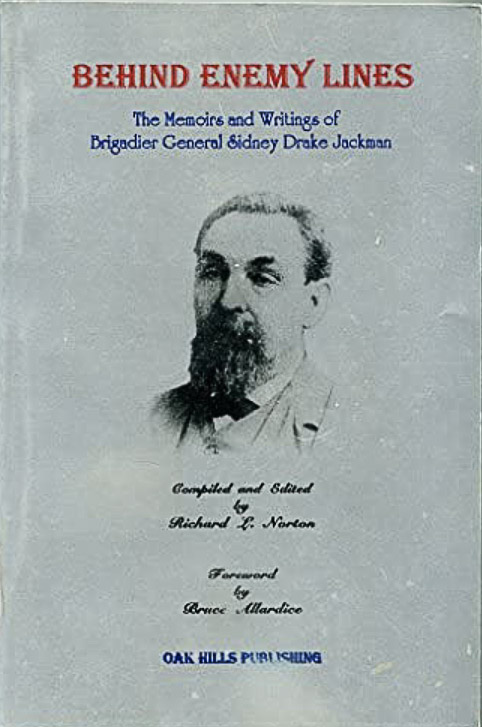 Book cover "Behind Enemy Lines" showing the face of a bearded man