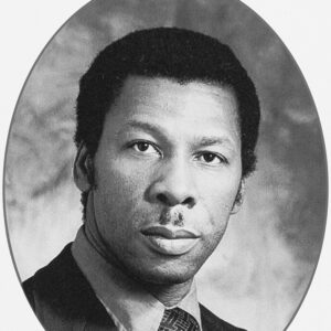 Portrait of African American man wearing suit