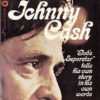Book cover "Man in Black" showing Cash's face and the words "God's superstar tells his own story in his own words"