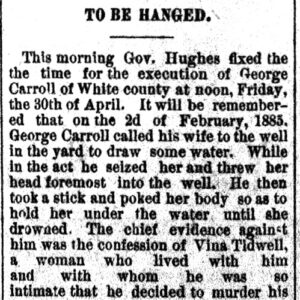 "To Be Hanged" newspaper clipping