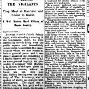 "The Vigilants" newspaper clipping