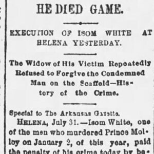 "He Died Game" newspaper clipping