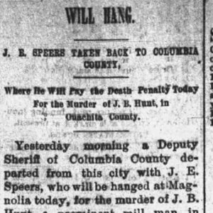 "Will Hang" newspaper clipping