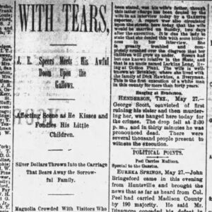 "With Tears" newspaper clipping