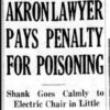 "Akron Lawyer Pays Penalty for Poisoning" newspaper clipping