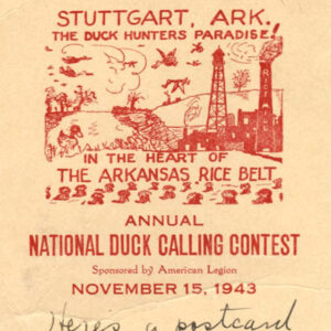 Postcard advertising duck calling contest