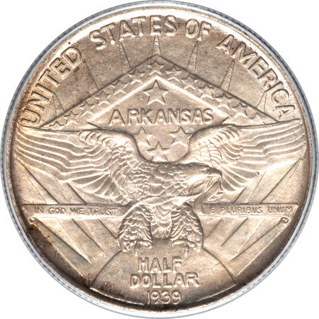 Half dollar coin reverse side "Arkansas"